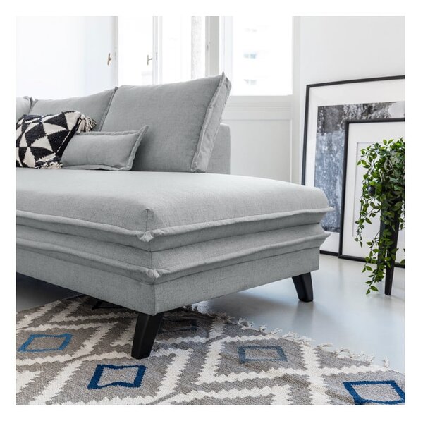 Divano letto a U grigio chiaro, angolo destro Charming Charlie - Miuform