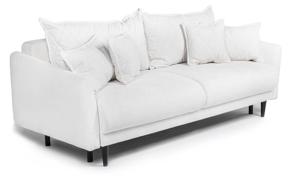 Divano bianco allungabile/con contenitore con rivestimento in velluto a coste 215 cm Bjork – Bonami Selection