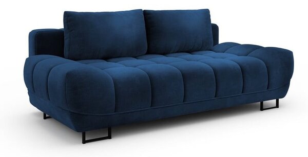 Divano letto a tre posti blu reale con rivestimento in velluto Cirrus - Windsor & Co Sofas