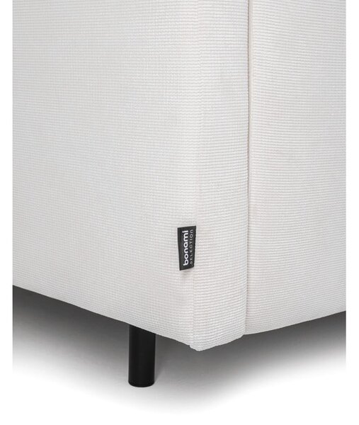 Divano bianco allungabile/con contenitore con rivestimento in velluto a coste 215 cm Bjork – Bonami Selection