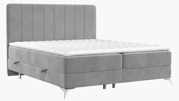 Letto boxspring in velluto fatto a mano con contenitore Aggaz, H2