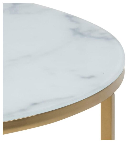 Tavolino rotondo bianco ø 80 cm Alisma - Actona