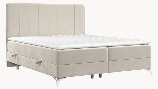 Letto boxspring in velluto fatto a mano con contenitore Aggaz, H2
