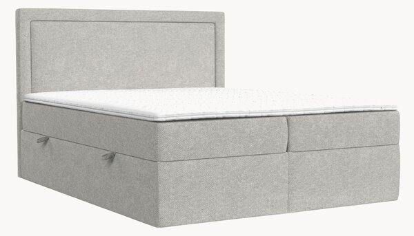 Letto boxspring in ciniglia fatto a mano con contenitore Rebeca, H2