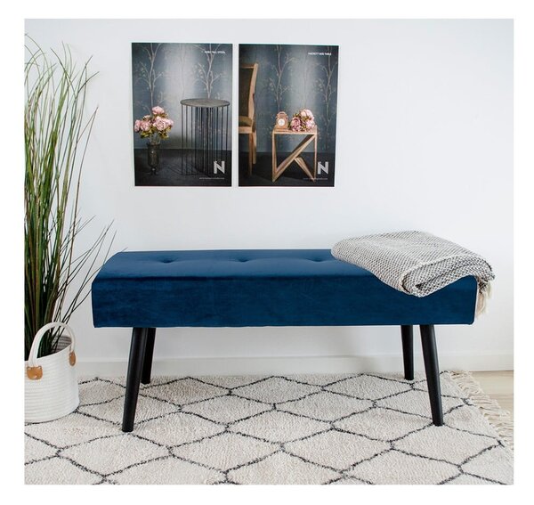 Panchina in velluto blu Skiby - Bonami Essentials