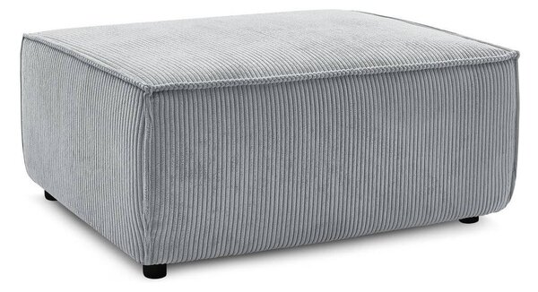 Sgabello in velluto a coste grigio chiaro Nihad - Bobochic Paris