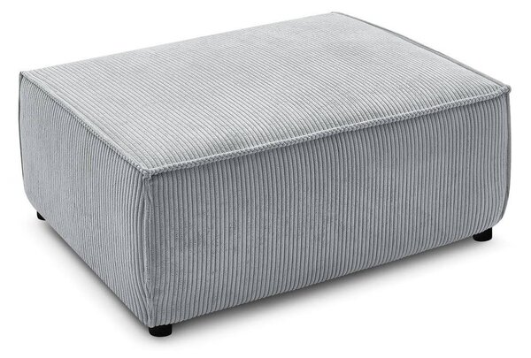 Sgabello in velluto a coste grigio chiaro Nihad - Bobochic Paris