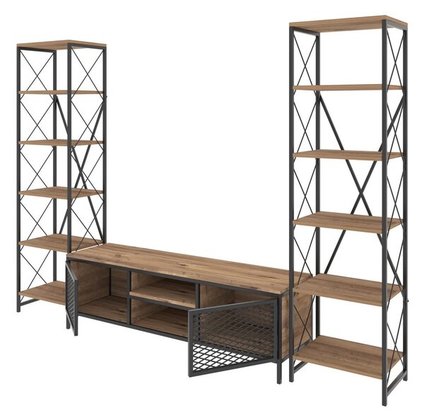 Televisore antracite/naturale 150x47 cm Maxim - Kalune Design