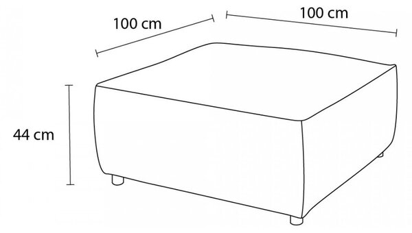 Pouf in velluto a coste blu Nihad modular - Bobochic Paris