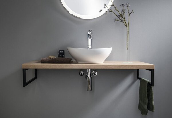 Lavabo bianco in ceramica 42x34 cm Aqualine – Sapho