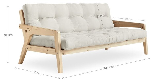 Divano letto beige 204 cm Grab - Karup Design