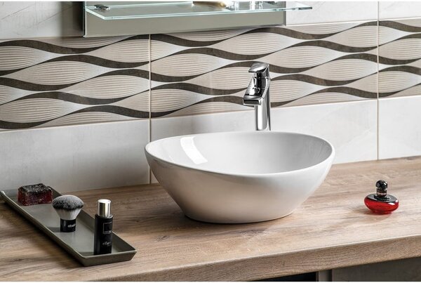 Lavabo bianco in ceramica 42x34 cm Aqualine – Sapho