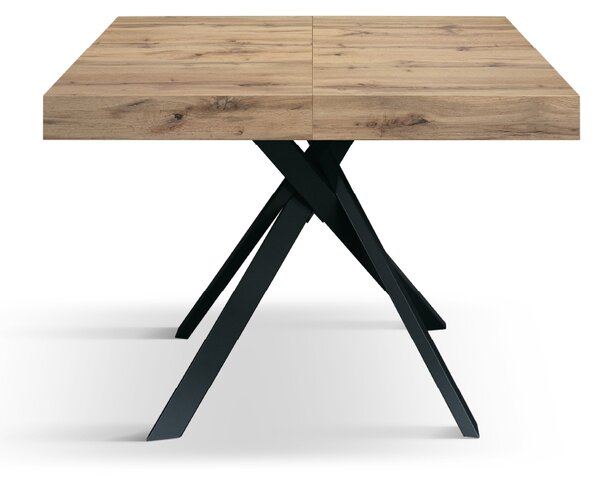 Tavolo allungabile <b> Leonardo </b> da 95 a 145 con gambe incrociate nere