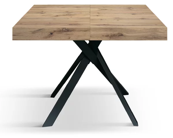 Tavolo allungabile <b> Leonardo </b> da 95 a 145 con gambe incrociate nere