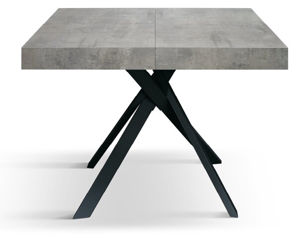 Tavolo allungabile <b> Fulvio </b> da 95 a 145 con gambe incrociate nere