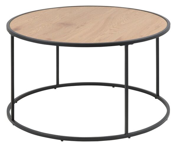 Tavolino rotondo nero ø 80 cm Seaford - Actona