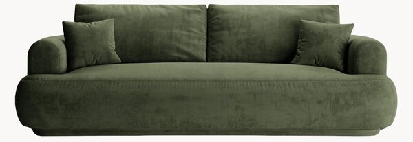 Divano letto 3 posti in velluto con contenitore Ella, larg. 253 cm