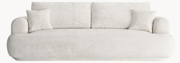Divano letto 3 posti in bouclé con contenitore Ella, larg. 253 cm