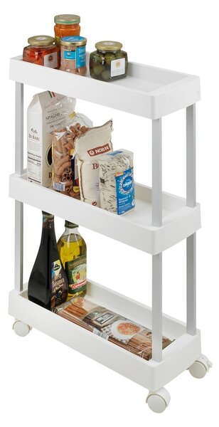 Scaffale mobile in plastica bianca 45x80 cm Mino - Wenko