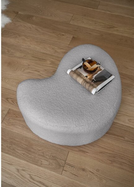 Sgabello in tessuto bouclé grigio Miuf - Miuform