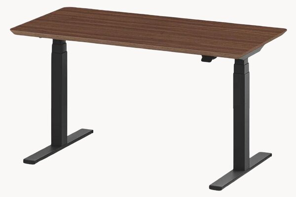 Scrivania da lavoro fatta a mano con piano in legno e altezza regolabile Pro