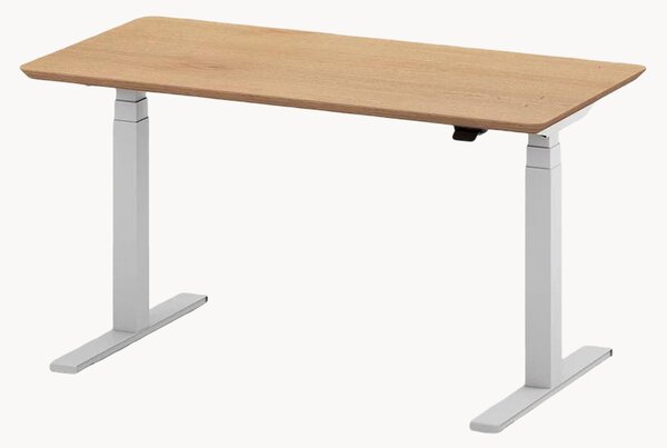 Scrivania da lavoro fatta a mano con piano in legno e altezza regolabile Pro