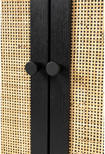 Tavolo TV in rattan nero 38x55 cm Guuji - White Label