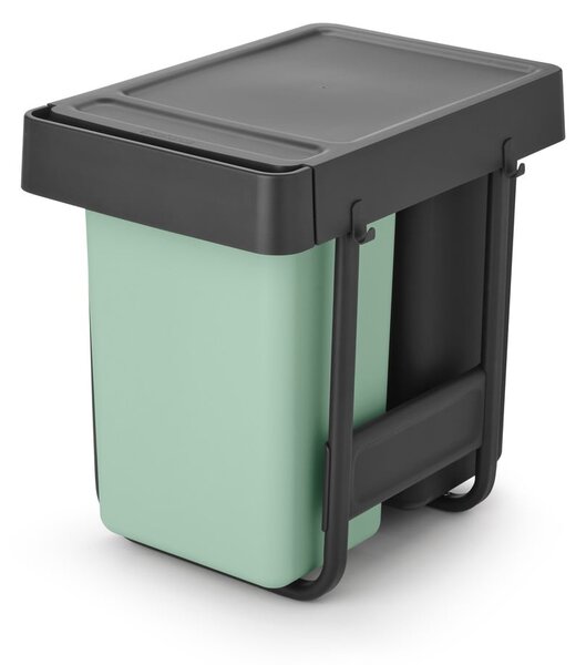 Bidone in plastica da incasso per raccolta differenziata in grigio scuro menta 30 l Sort&Go - Brabantia