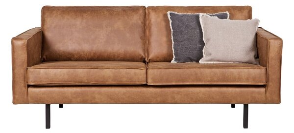 Divano marrone con rivestimento in finta pelle 190 cm Rodeo – WOOOD