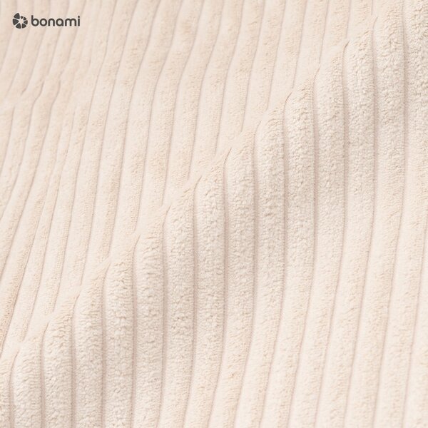 Sgabello in velluto a coste beige Nihad - Bobochic Paris