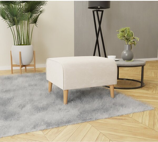Pouf in velluto crema Carole - Ropez