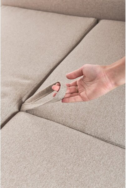 Divano letto variabile beige ad angolo Pop - Bonami Selection