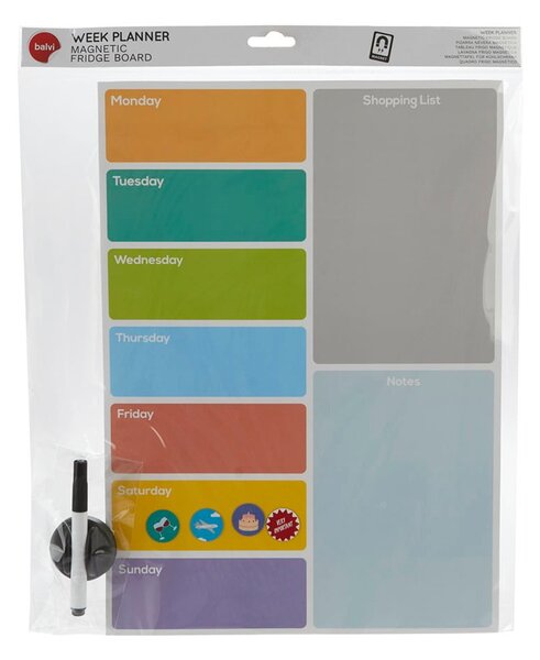 Lavagna magnetica 30x42 cm Week Planner - Balvi