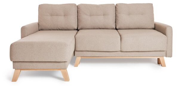 Divano letto variabile beige ad angolo Pop - Bonami Selection