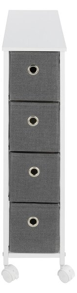 Scaffale bianco-grigio con ruote 20x79 cm - Maximex