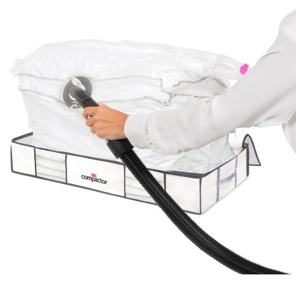 Set di 2 scatole bianche per sotto letto con imballaggio sottovuoto XLarge Underbed , 105 x 15,5 cm Life - Compactor