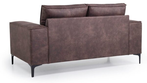 Divano marrone con rivestimento in finta pelle 164 cm Copenhagen – Scandic