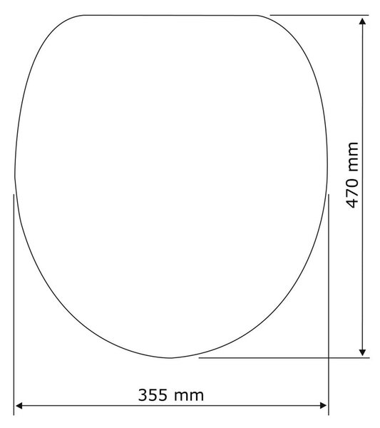 Sedile per wc bianco con chiusura facilitata , 47 x 35,5 cm Calla - Wenko