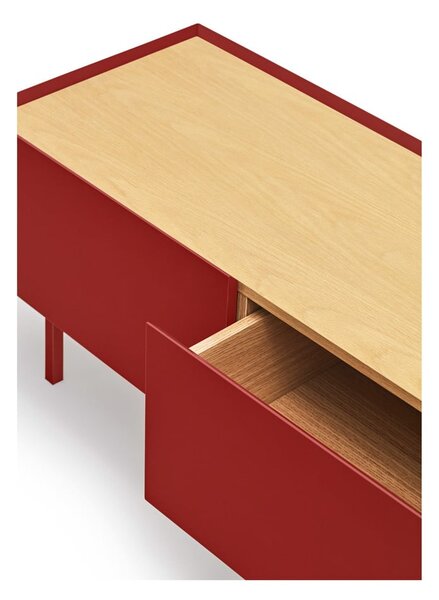Mobile TV rosso scuro effetto rovere 180x45 cm Arista - Teulat