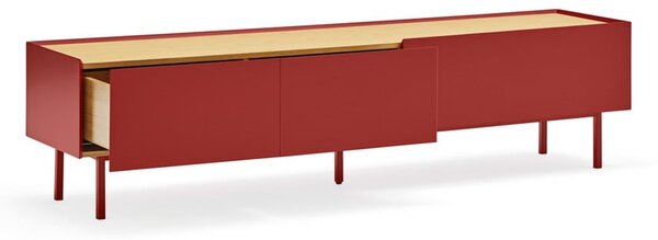 Mobile TV rosso scuro effetto rovere 180x45 cm Arista - Teulat