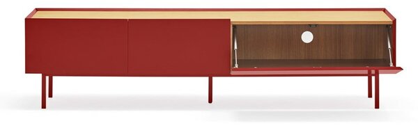 Mobile TV rosso scuro effetto rovere 180x45 cm Arista - Teulat