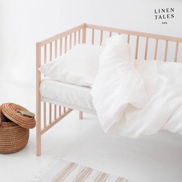 Biancheria da letto per bambini per letto singolo 140x200 cm White - Linen Tales
