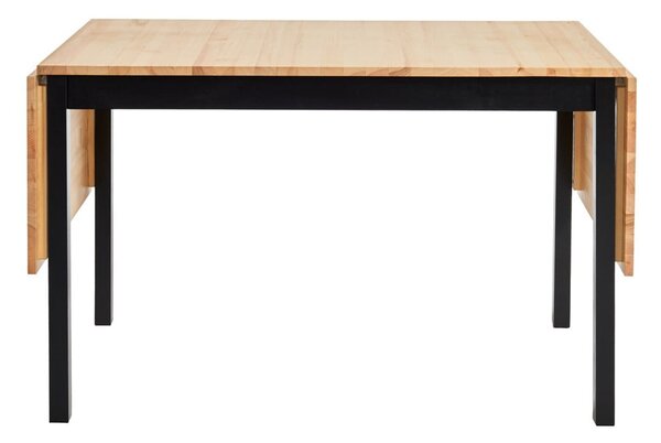 Tavolo da pranzo pieghevole in pino con struttura nera , 120 (200) x 70 cm Brisbane - Bonami Essentials