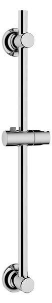 Asta per doccia senza foratura color argento lucido in acciaio inox con supporto scorrevole 70 cm – Wenko