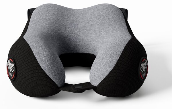 Cuscino da viaggio per il collo, per l'aereo, memory foam, grigio-nero: Diablo TRAVEL PILLOW