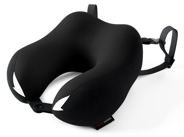 Cuscino da viaggio per il collo, per l'aereo, memory foam, nero: Diablo TRAVEL PILLOW