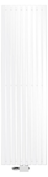 Radiatore piatto LuxeBath a singolo strato, 480x1600 mm, bianco, con valvola termostatica universale e attacco centrale, senza resistenza