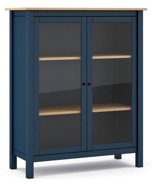 Vetrina in legno di pino blu scuro/naturale 90x110 cm Misti - Marckeric