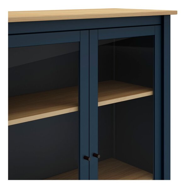 Vetrina in legno di pino blu scuro/naturale 90x110 cm Misti - Marckeric