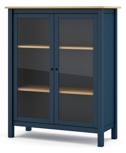 Vetrina in legno di pino blu scuro/naturale 90x110 cm Misti - Marckeric
